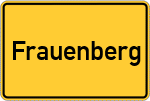 Place name sign Frauenberg, Kreis Euskirchen