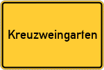 Place name sign Kreuzweingarten