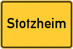 Place name sign Stotzheim, Kreis Euskirchen