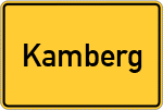 Place name sign Kamberg