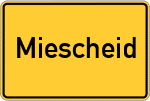 Place name sign Miescheid