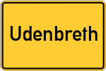 Place name sign Udenbreth