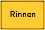 Place name sign Rinnen, Eifel