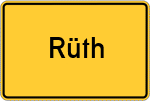 Place name sign Rüth, Forsthaus