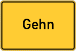 Place name sign Gehn