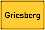 Place name sign Griesberg
