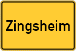 Place name sign Zingsheim