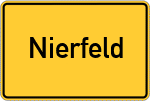 Place name sign Nierfeld, Eifel