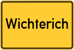 Place name sign Wichterich
