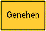 Place name sign Genehen