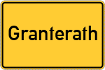 Place name sign Granterath