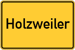 Place name sign Holzweiler, Kreis Erkelenz
