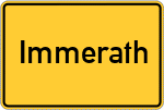 Place name sign Immerath, Kreis Erkelenz