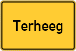 Place name sign Terheeg