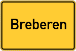 Place name sign Breberen