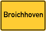 Place name sign Broichhoven