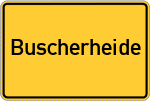 Place name sign Buscherheide