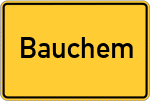 Place name sign Bauchem