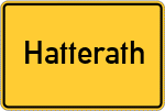 Place name sign Hatterath