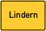 Place name sign Lindern, Rheinland