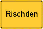 Place name sign Rischden