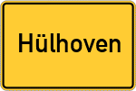 Place name sign Hülhoven, Rheinland