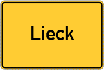 Place name sign Lieck, Selfkantkreis
