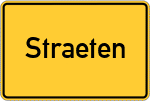 Place name sign Straeten
