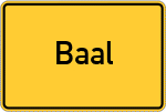 Place name sign Baal, Kreis Erkelenz
