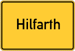 Place name sign Hilfarth