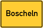 Place name sign Boscheln