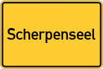 Place name sign Scherpenseel