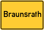 Place name sign Braunsrath