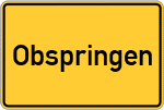 Place name sign Obspringen