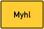 Place name sign Myhl
