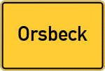 Place name sign Orsbeck