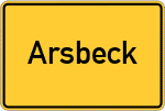 Place name sign Arsbeck