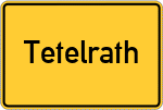 Place name sign Tetelrath