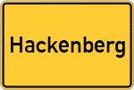Place name sign Hackenberg