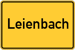 Place name sign Leienbach