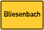 Place name sign Bliesenbach