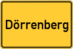 Place name sign Dörrenberg
