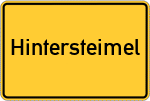 Place name sign Hintersteimel