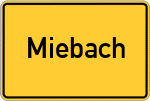 Place name sign Miebach