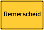 Place name sign Remerscheid