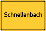 Place name sign Schnellenbach