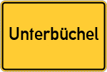 Place name sign Unterbüchel