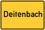 Place name sign Deitenbach