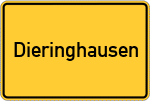 Place name sign Dieringhausen