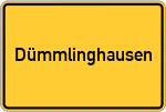Place name sign Dümmlinghausen